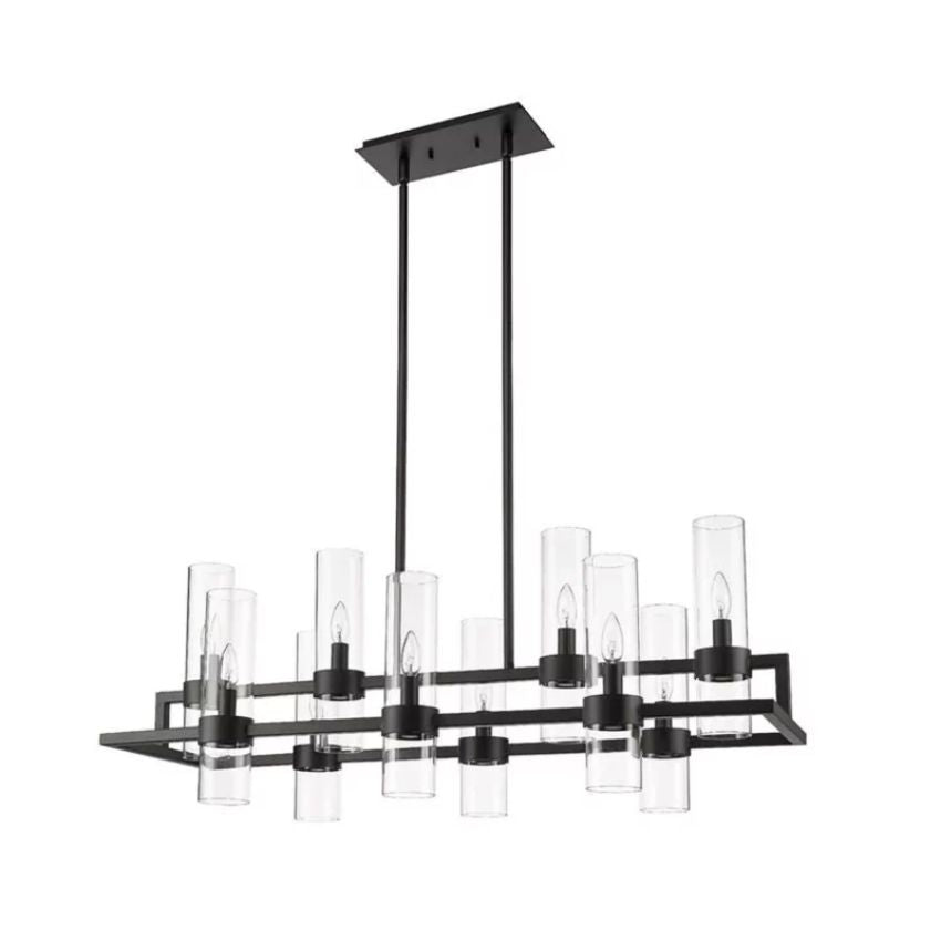 Riviko Brio Rectangle Chandelier 43" - Background Shot