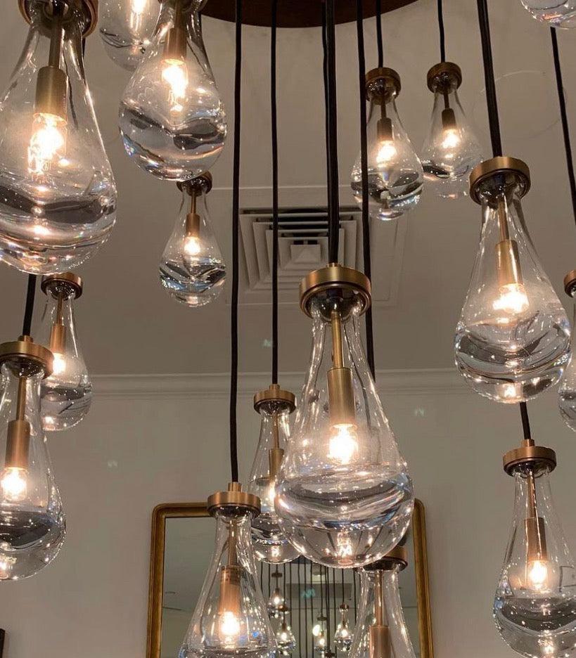 Soltaire Raindrop Round Chandelier 18"