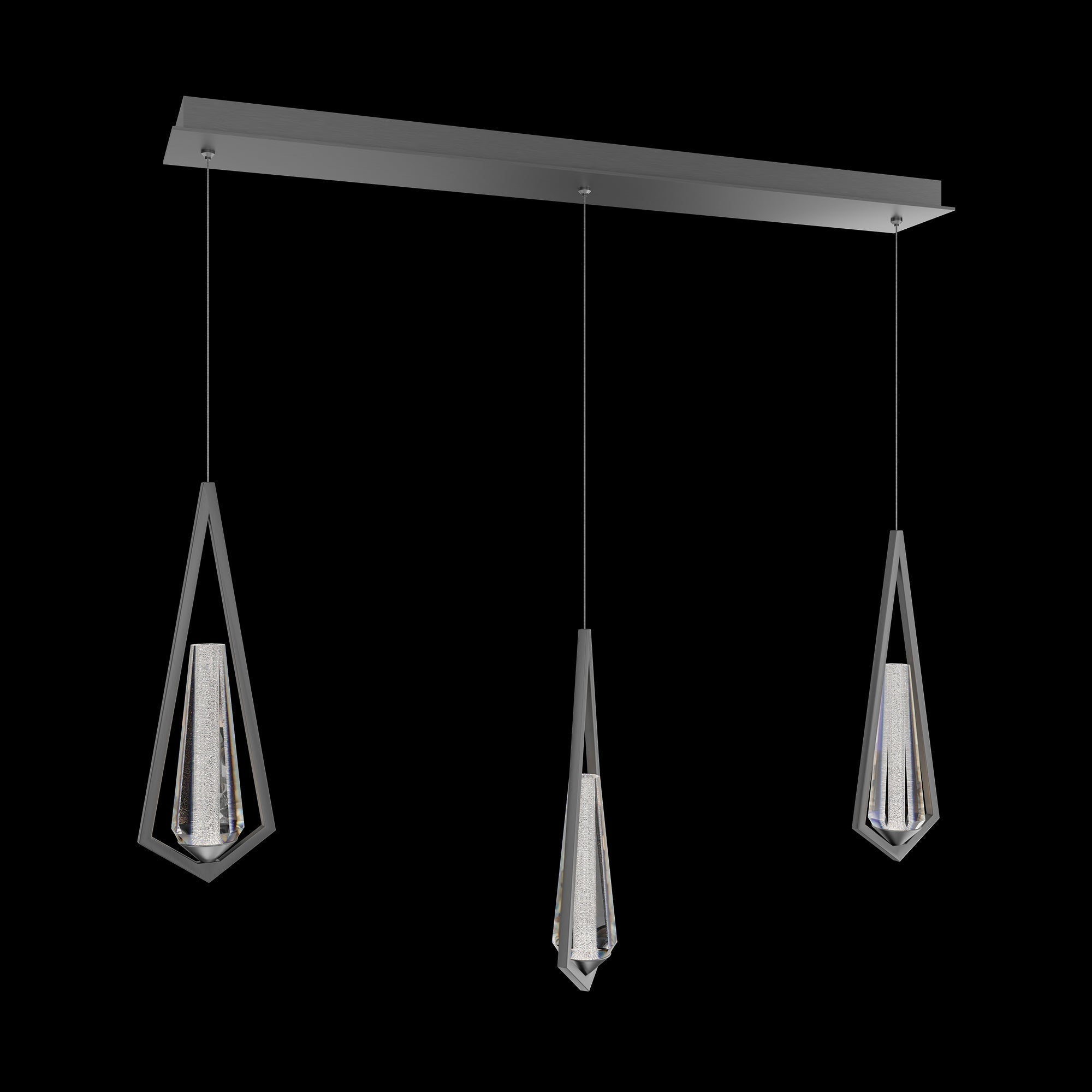 Riviko Radiant Prism 3-Light Linear Chandelier - Background Shot