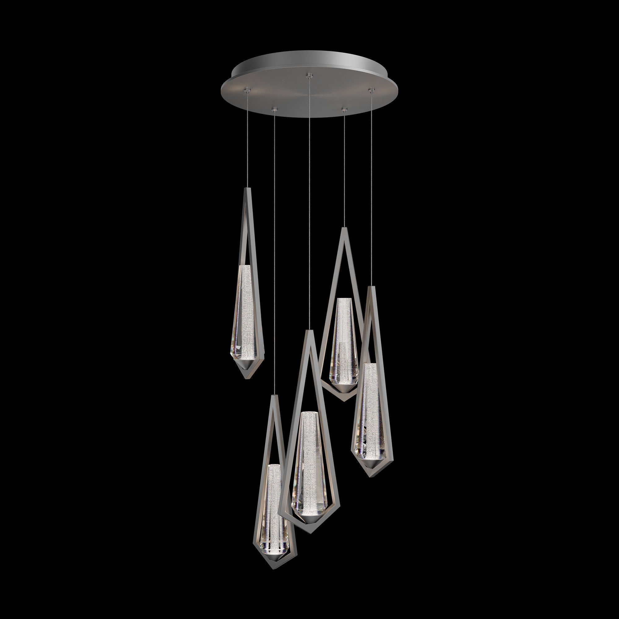 Riviko Radiant Bloom 5-Light Round Chandelier - sophisticated American living room