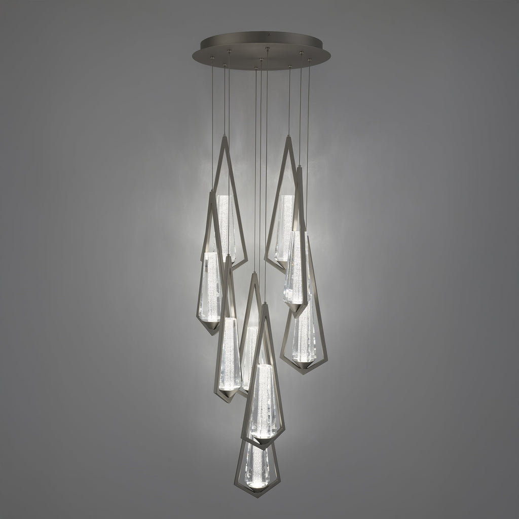 Riviko Radiant Bloom Round Chandelier 9 Light - Background Shot