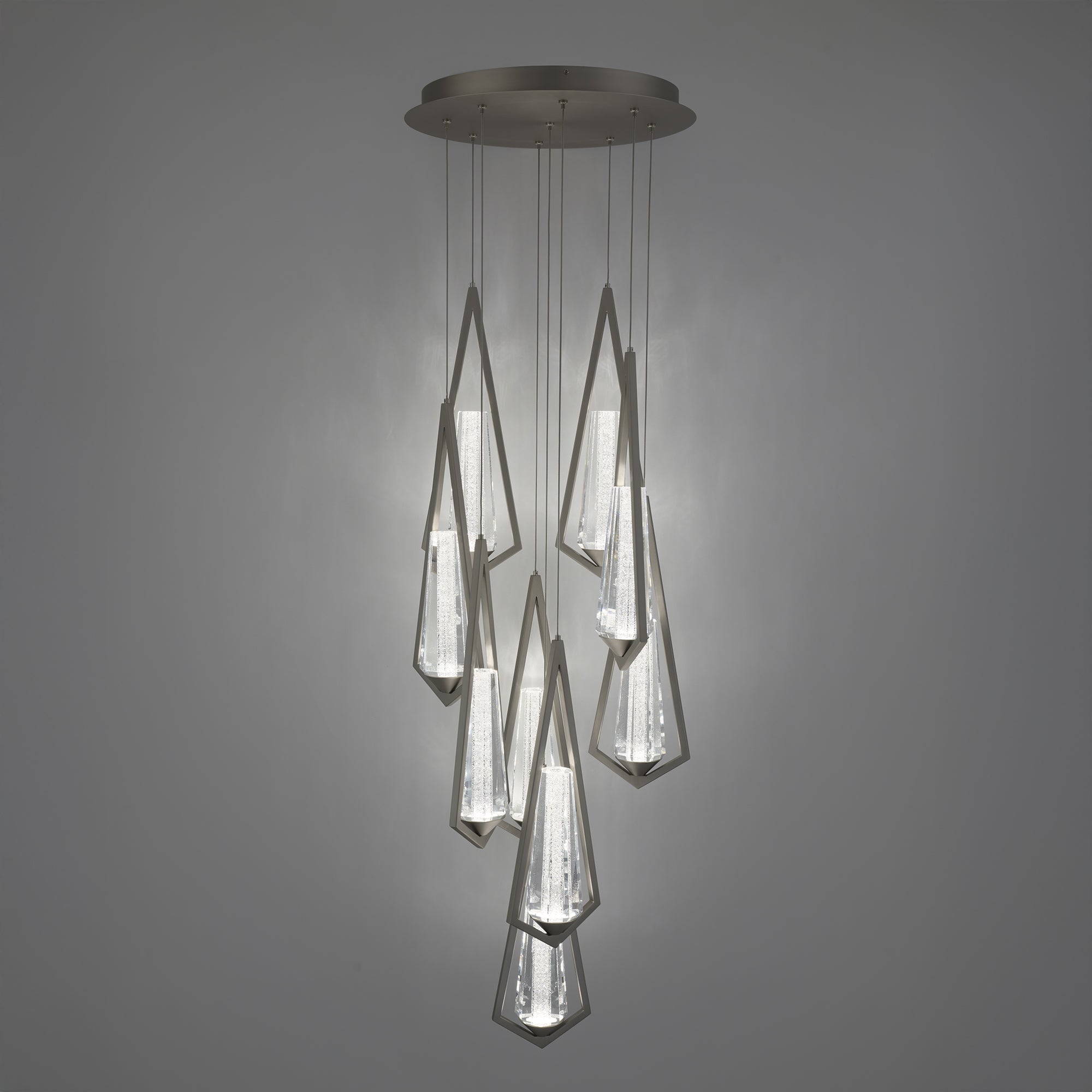 Riviko Radiant Bloom Round Chandelier 9 Light - Background Shot
