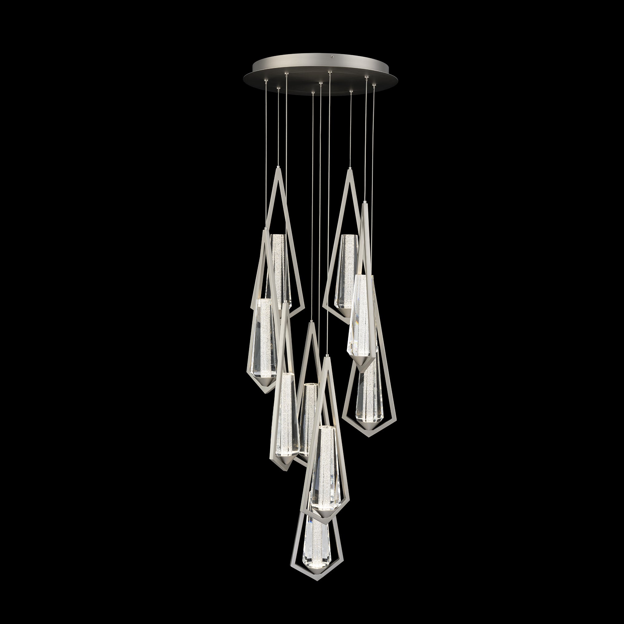Riviko Radiant Bloom Round Chandelier 9 Light - Background Shot