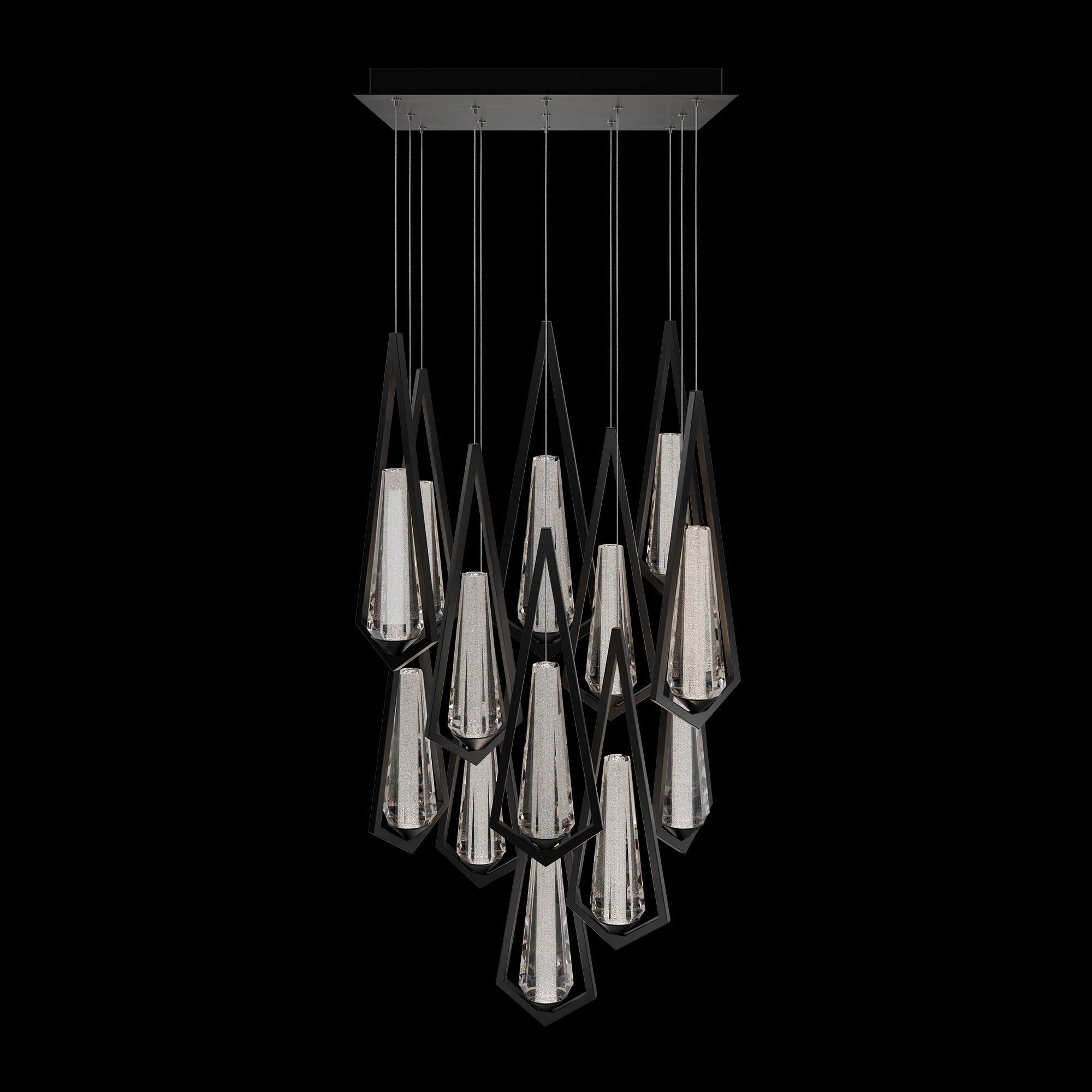 Riviko Radiant Dust Linear Chandelier - Background Shot