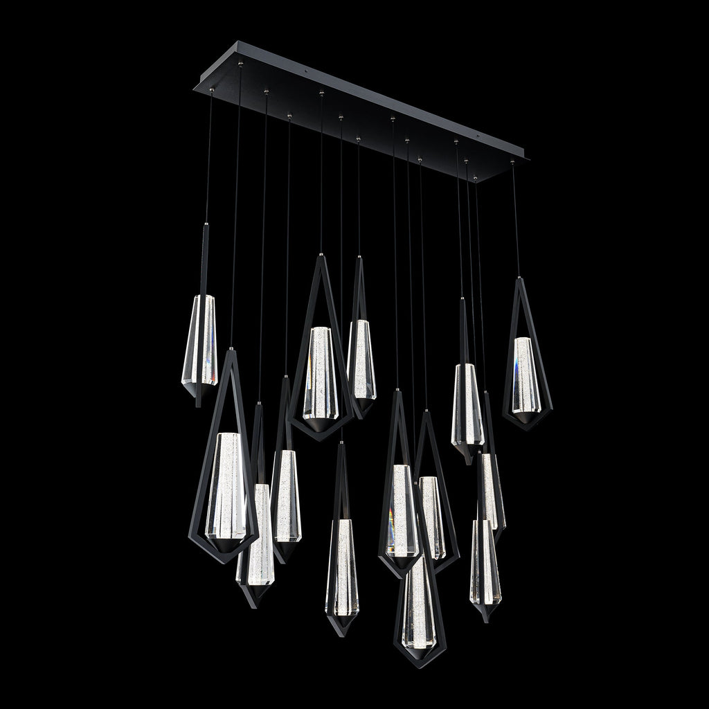 Riviko Radiant Dust Linear Chandelier 14-Light - Background Shot