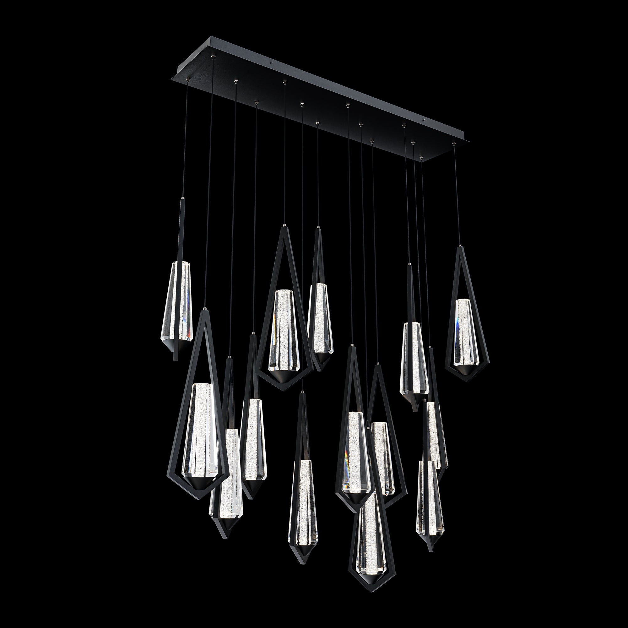 Riviko Radiant Dust Linear Chandelier 14-Light - Background Shot