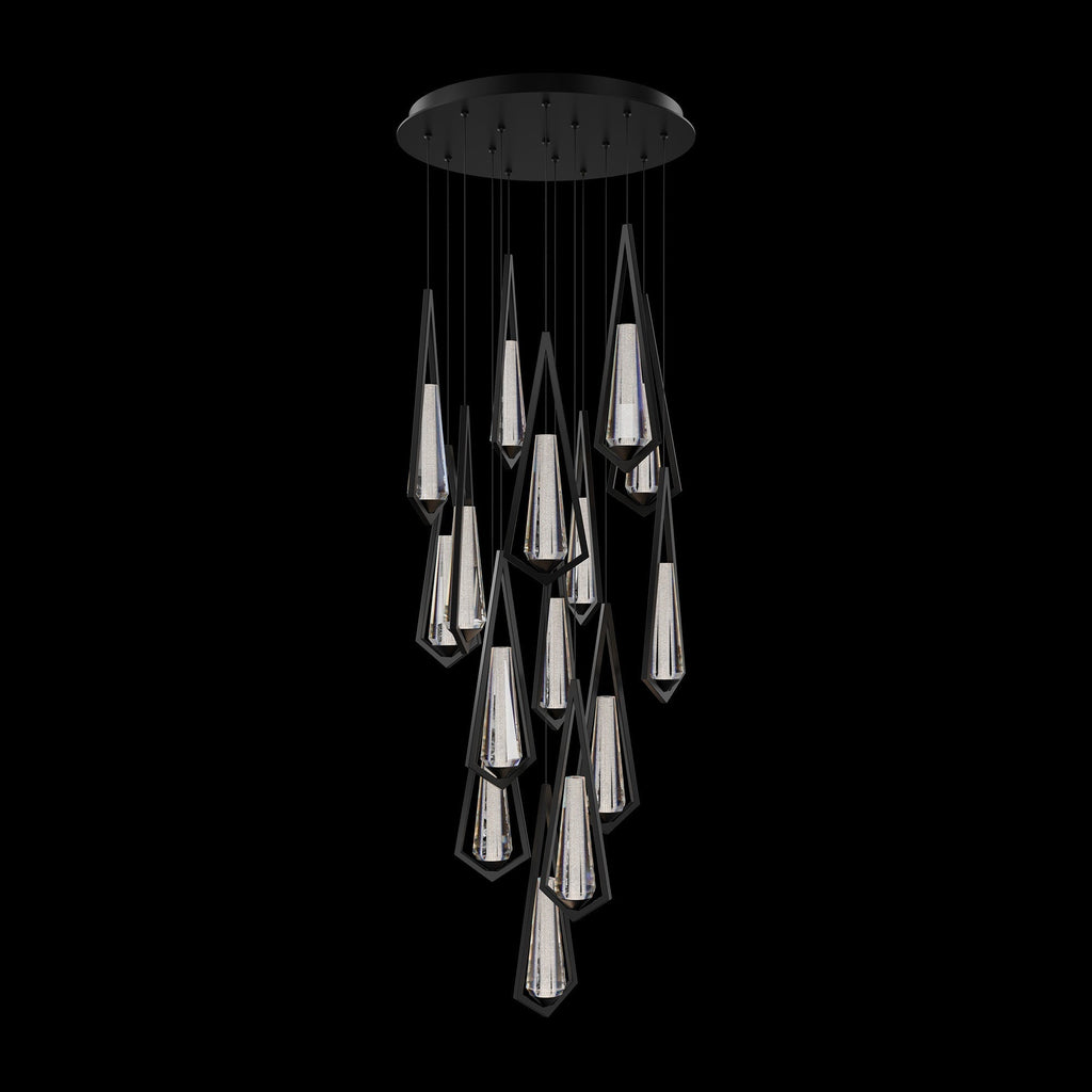 Riviko Radiant Cascade Round Chandelier 14 Light - Background Shot