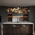 Btria Branch Copper Leaf Linear Chandelier