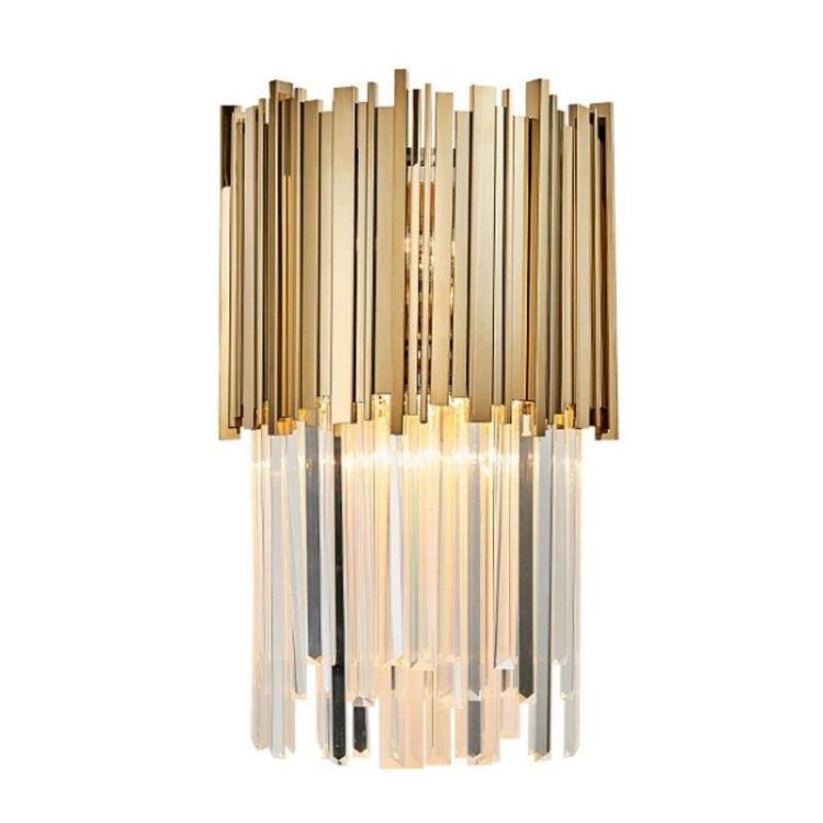 Riviko Gilded Radiance Crystal Wall Sconce - Background Shot