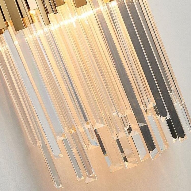 Riviko Gilded Radiance Crystal Wall Sconce - Background Shot