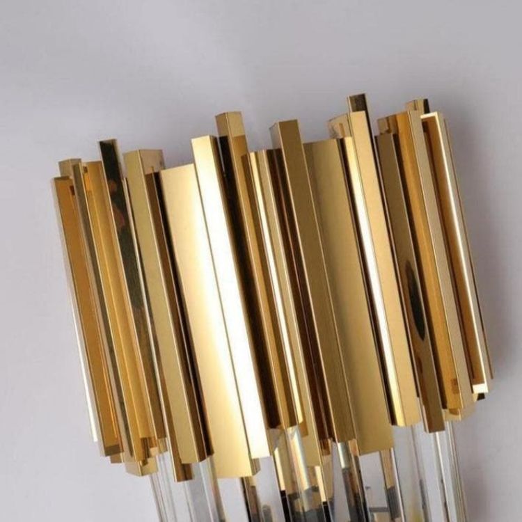Riviko Gilded Radiance Crystal Wall Sconce - Background Shot