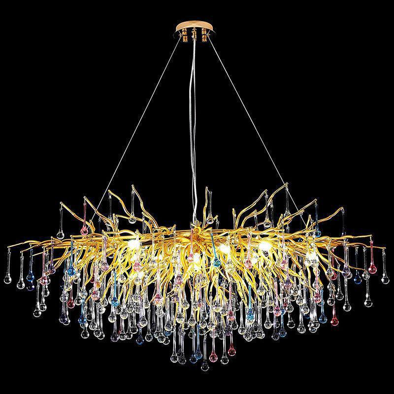 Riviko Verdant Cascade Branch Chandelier 45"L - Background Shot