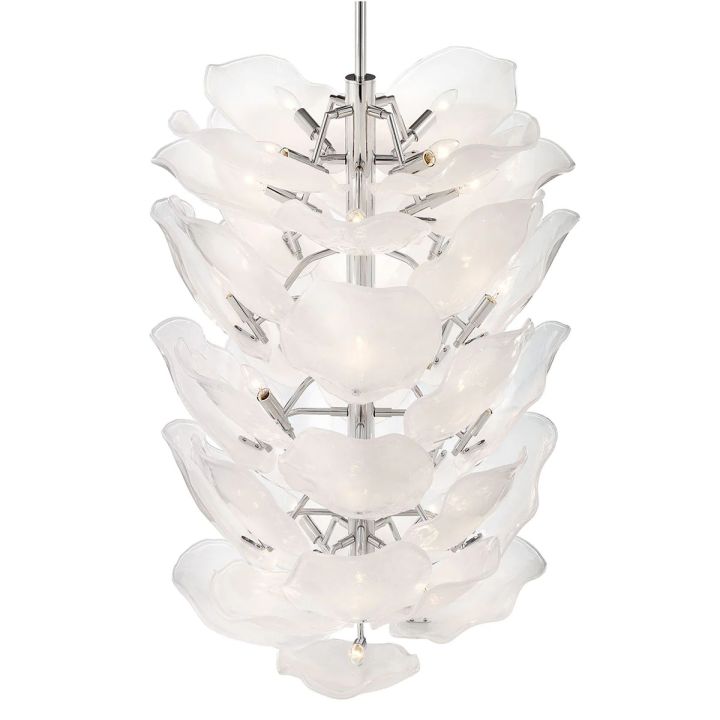 Riviko Veridian Bloom Glass Chandelier - Background Shot