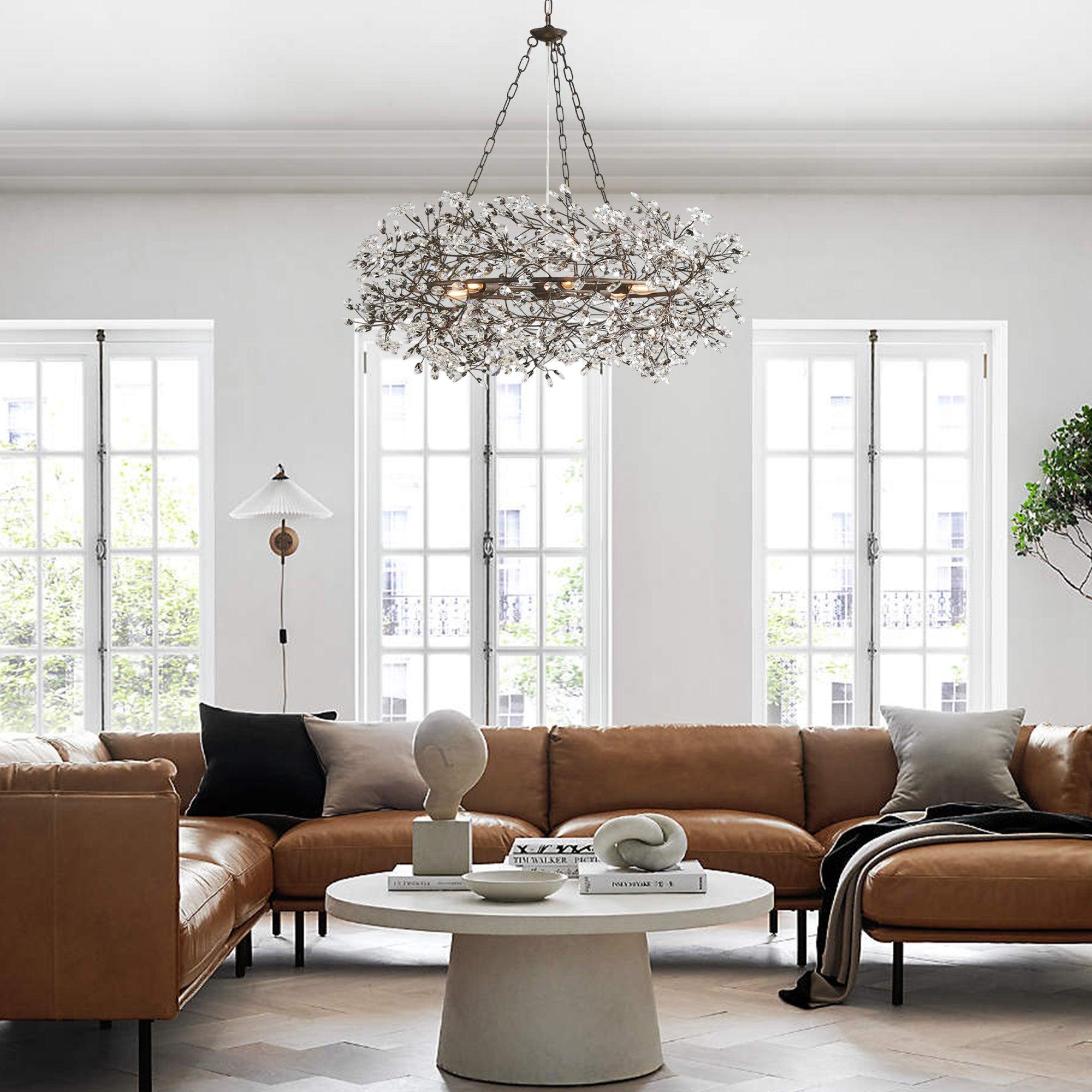 Fiore Crown Chandelier 39" 48" 60"