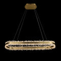 Riviko LG Modern Quartz Crystal Oval Chandelier - Background Shot
