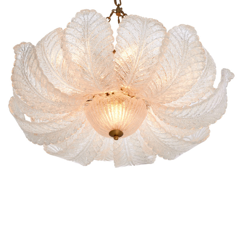 Riviko Radiant Bloom 7-Light Chandelier - dramatic American stairwell with soaring ceiling