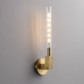 Riviko Prismatic Candlestick Brass Glass Wall Sconce - Background Shot