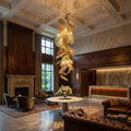 Cattail Leaf Meteor Shower Spiral Chandelier