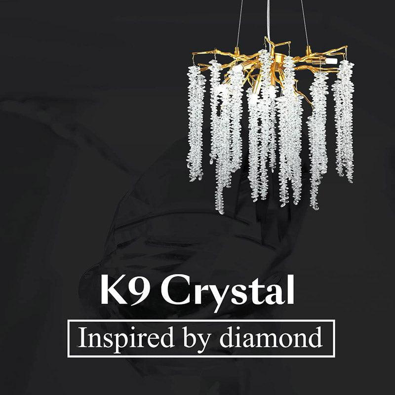 Riviko Gilded Branch Crystal Chandelier - Background Shot