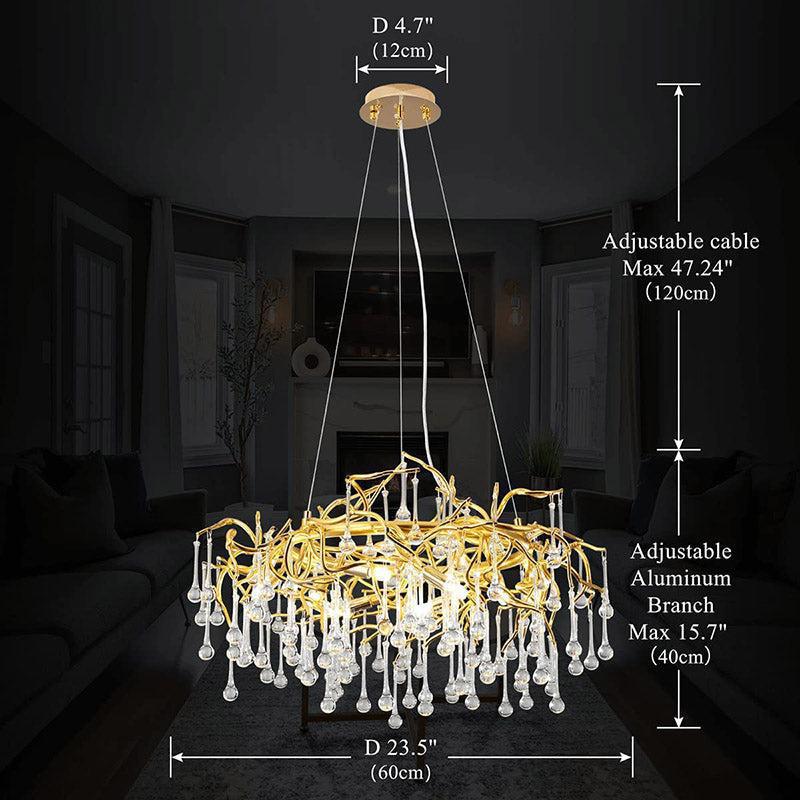 Riviko Verdant Canopy Round Branch Chandelier - Background Shot