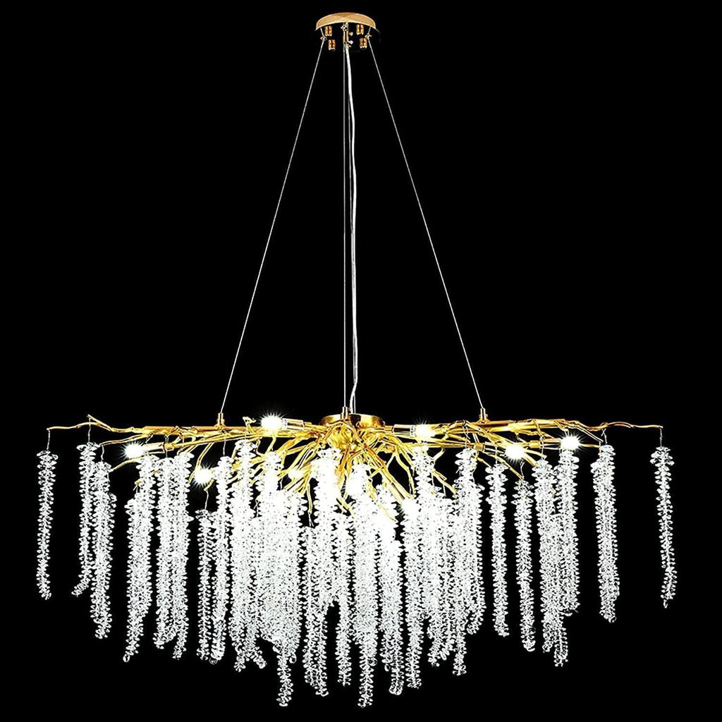 Riviko Radiant Bloom Crystal Branch Chandelier - Background Shot