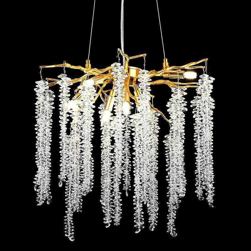 Riviko Gilded Branch Crystal Chandelier - Background Shot