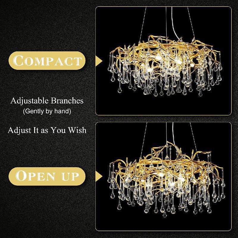 Riviko Verdant Canopy Round Branch Chandelier - Background Shot