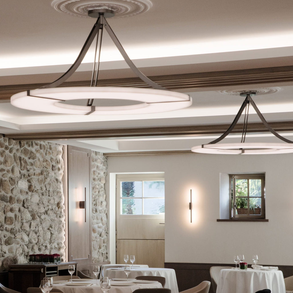 Modern Round Alabaster Chandelier