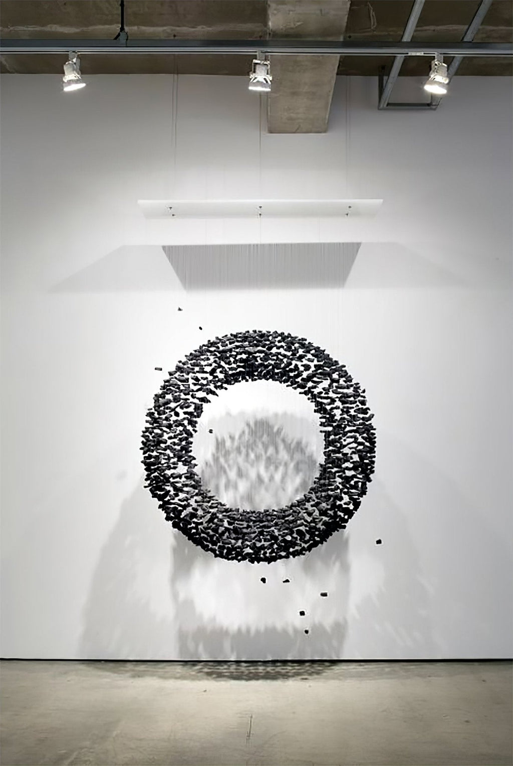 The Charcoal Halo LED Stone Crystal Chandelier