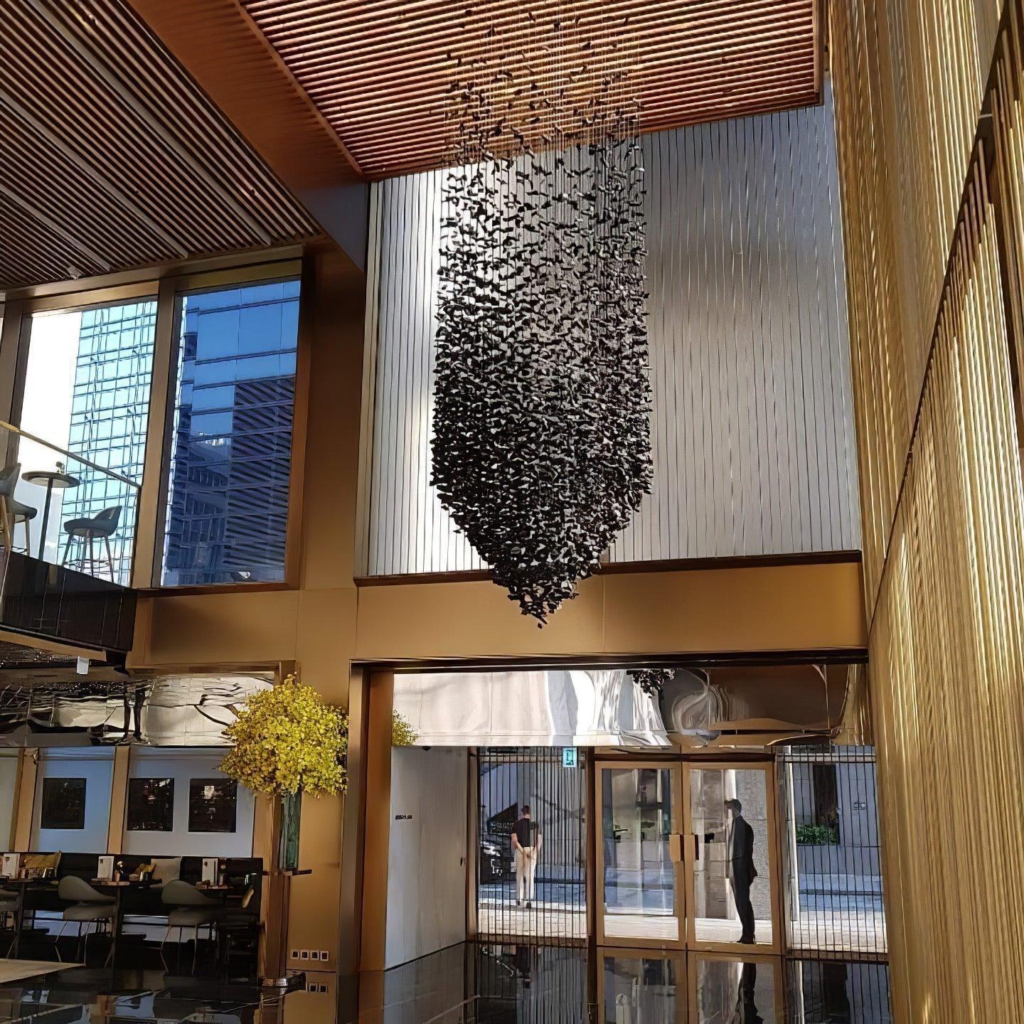 Charcoal Stone Crystal Chandeliers M to R