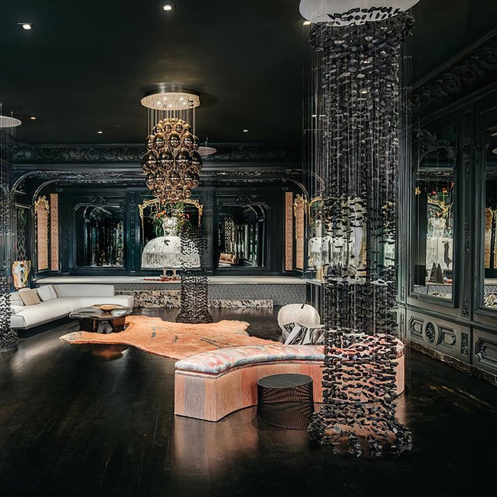 Charcoal Stone Crystal Chandeliers G to L