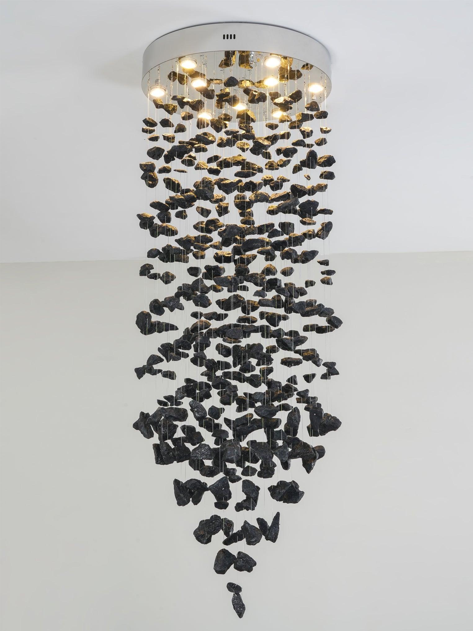 Charcoal Stone Crystal Chandeliers G to L