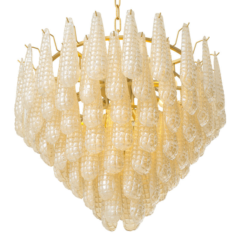 Riviko Regal Radiance 12-Light Chandelier - grand American foyer with two-story ceiling