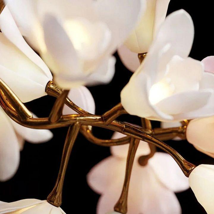 Riviko Verdant Bloom Ceramic Chandelier - Background Shot