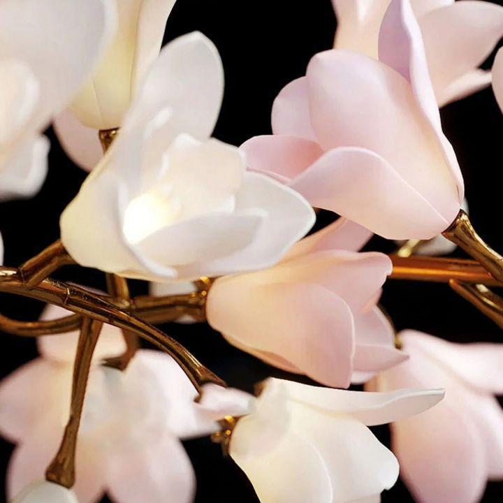 Riviko Verdant Bloom Ceramic Chandelier - Background Shot