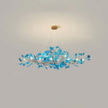 Colorful Glass Ginkgo Leaf Chandelier