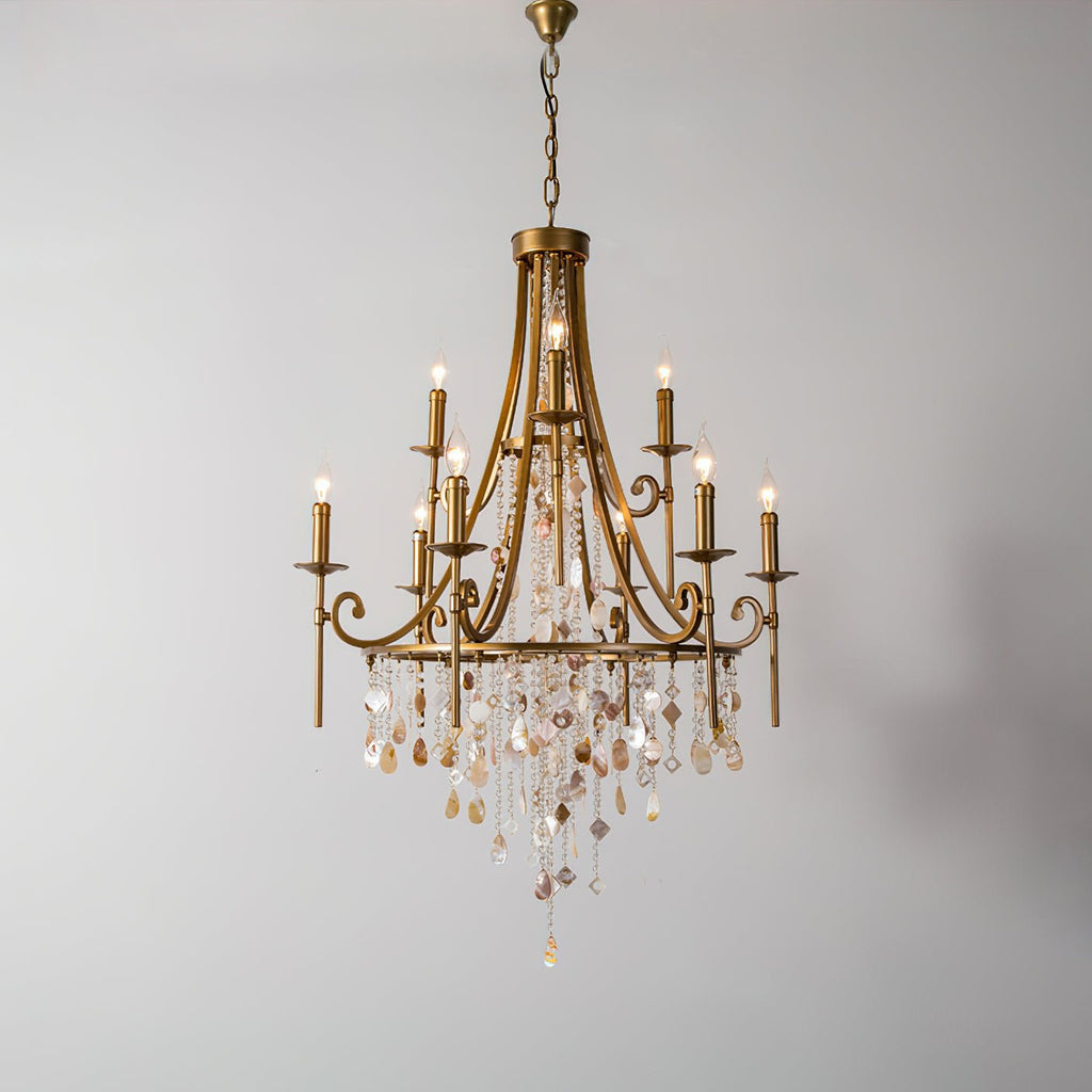 Tatum Lux Shell Crystal Chandelier - Riviko
