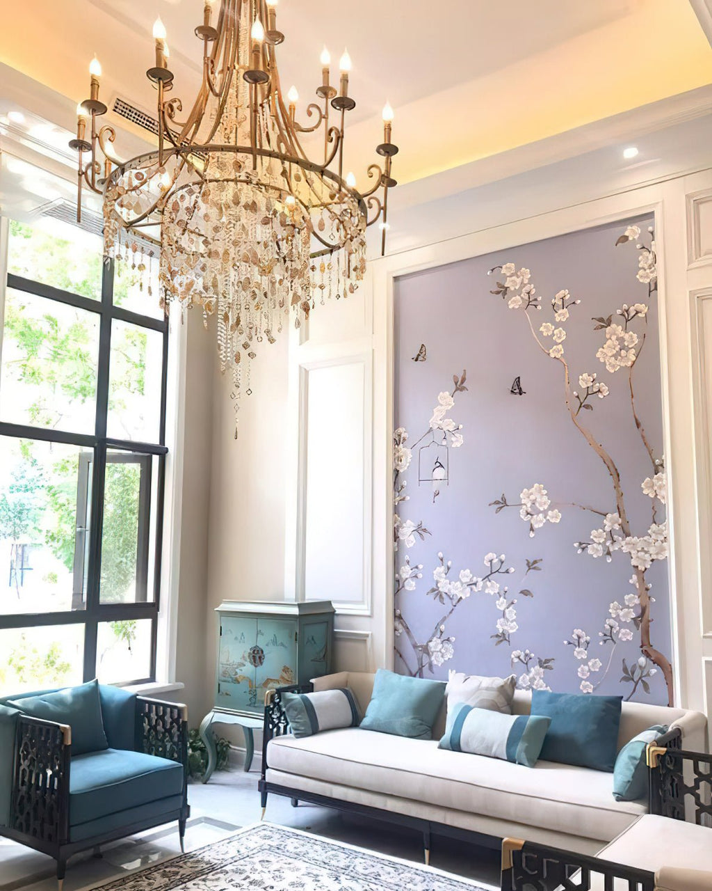 Tatum Lux Shell Crystal Chandelier - Riviko