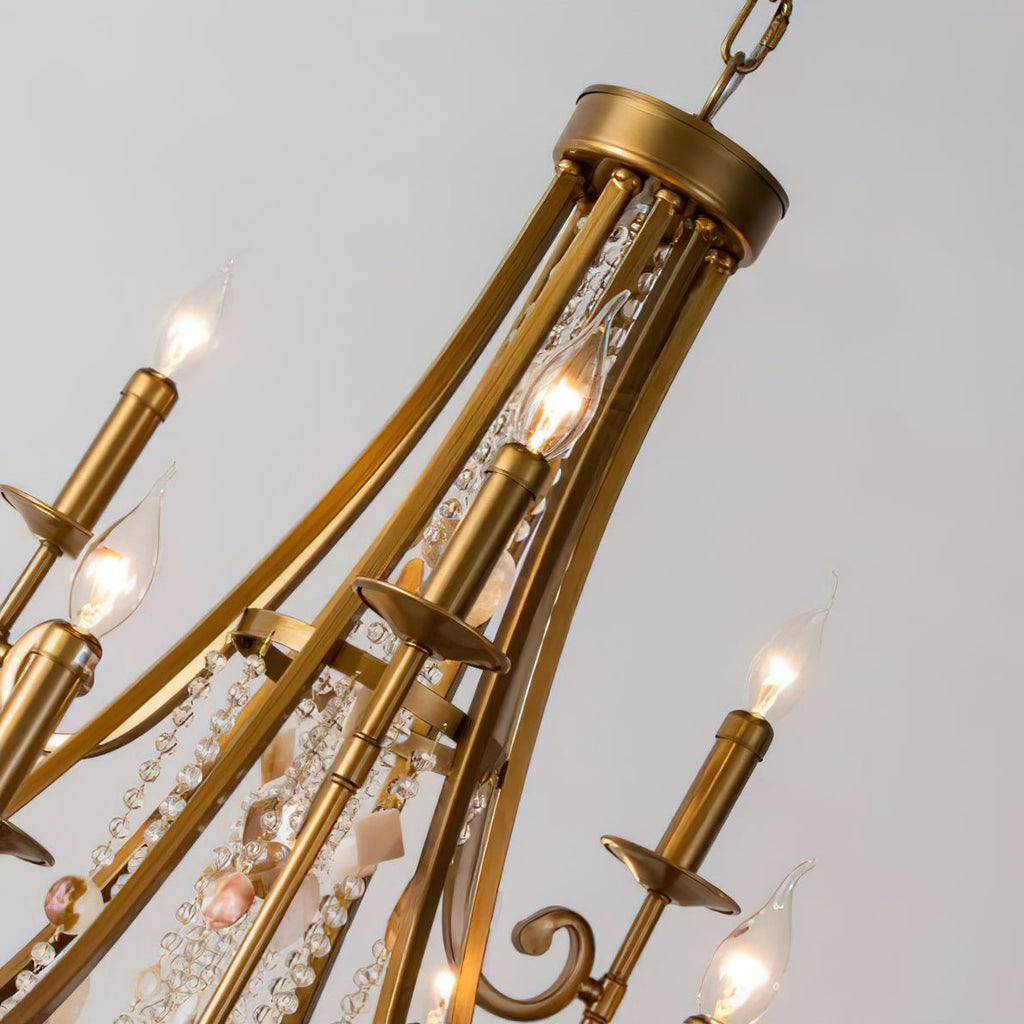 Tatum Lux Shell Crystal Chandelier - Riviko