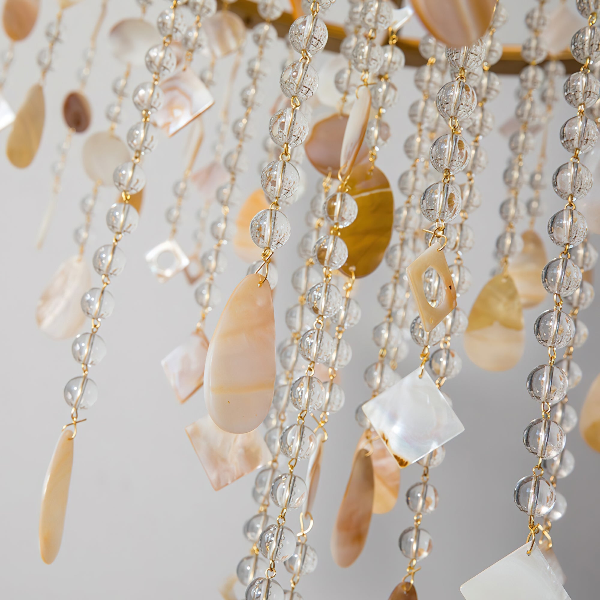 Tatum Lux Shell Crystal Chandelier - Riviko