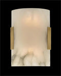 Riviko Veridian Alabaster Curved Wall Sconce - Background Shot
