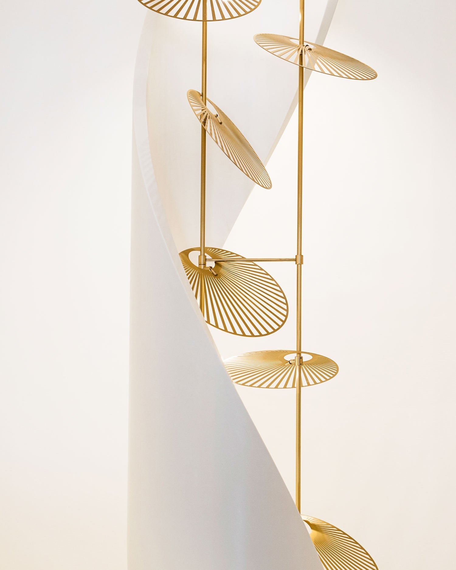 Cattail Leaf Meteor Shower Spiral Chandelier