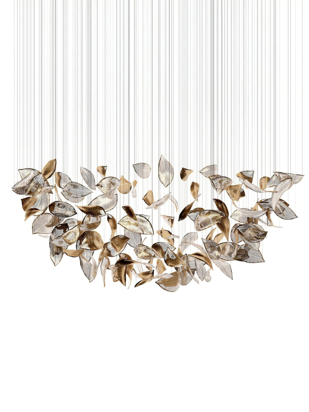 Galaxy Shake Leaves Crystal Spiral Chandelier