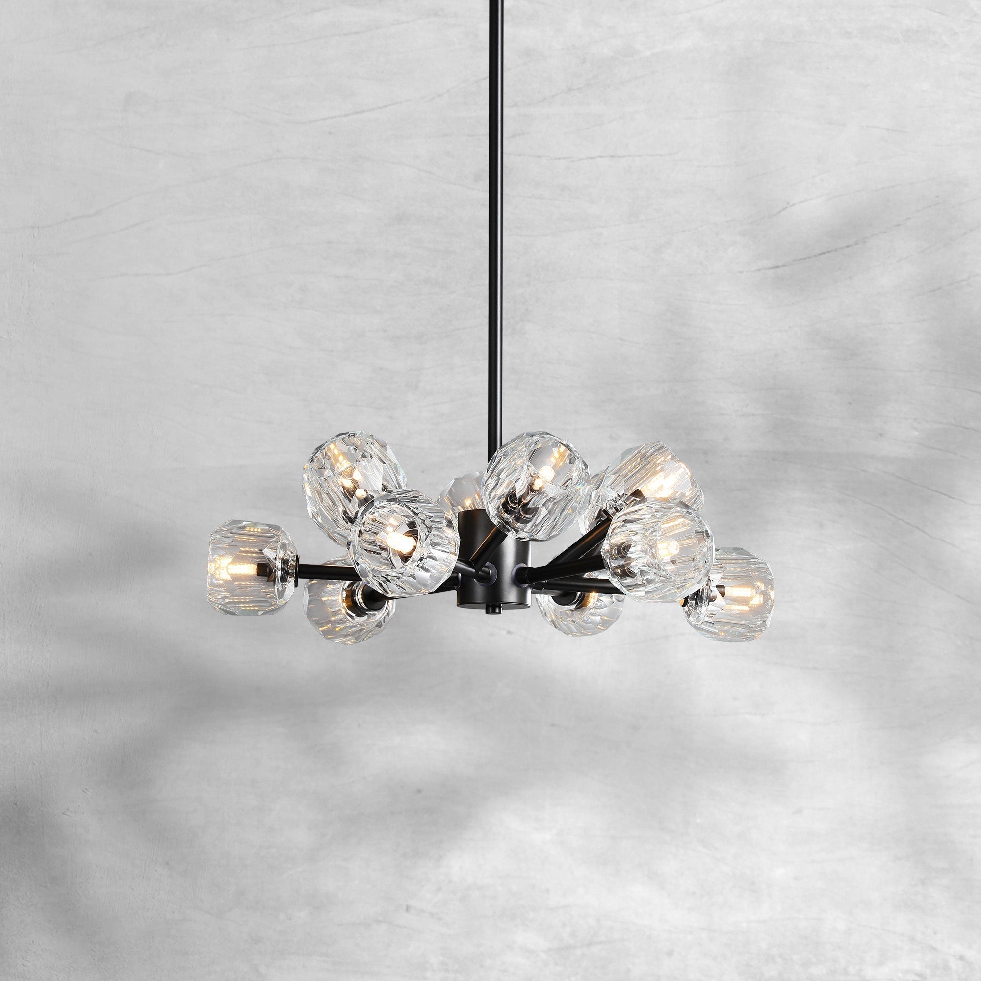 Bille De Crystal Round Chandelier 36"