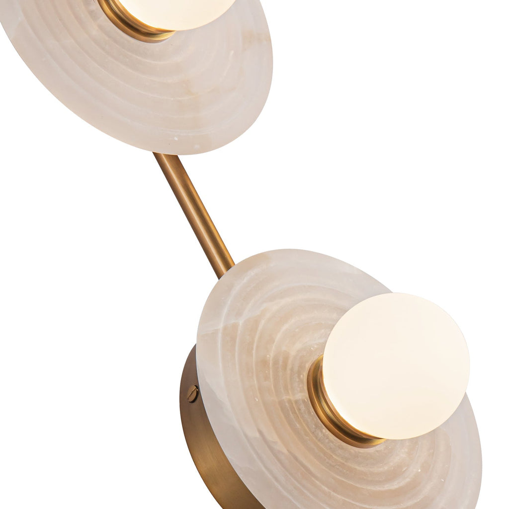 Dahlia Double Alabaster Wall Sconce