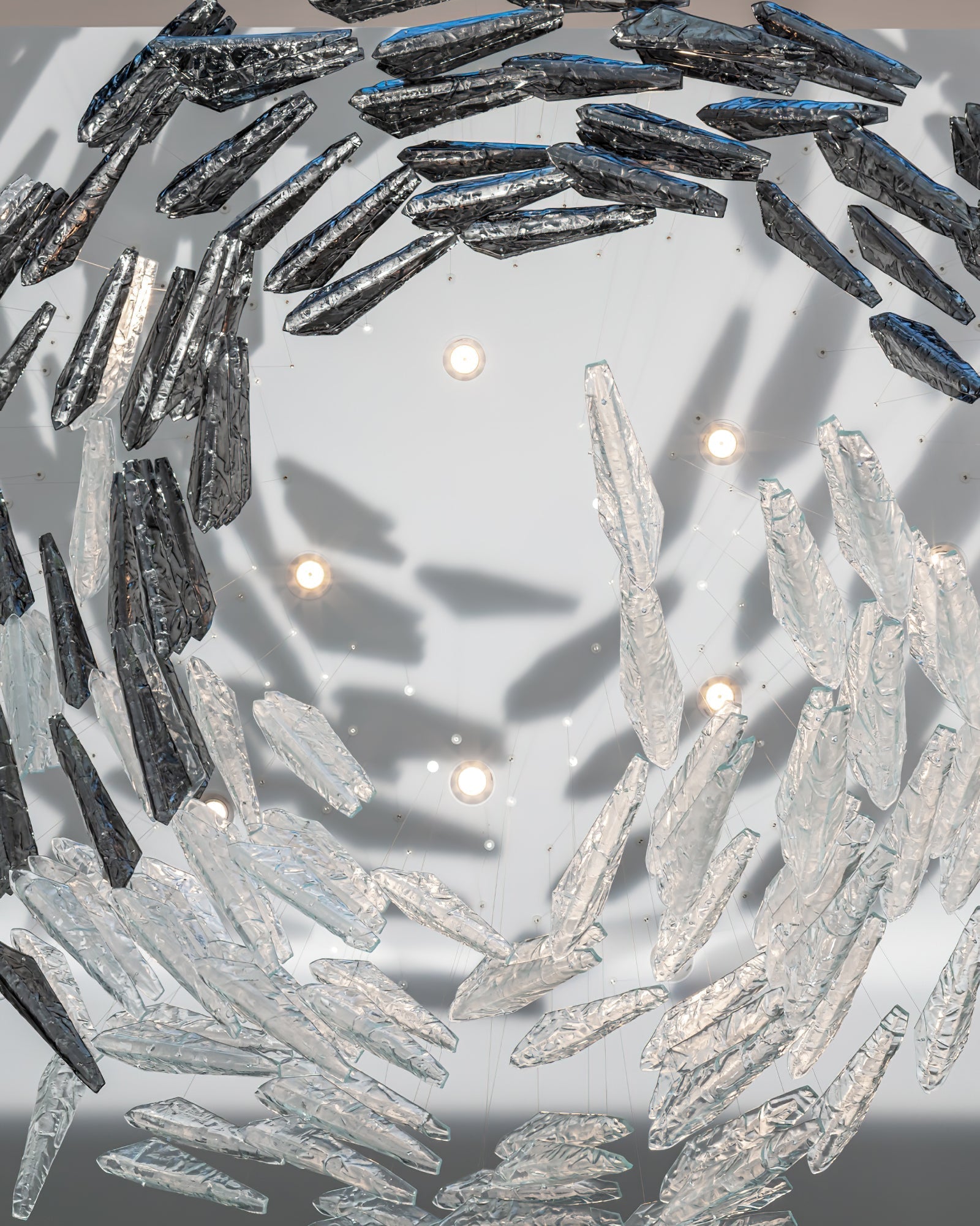 Galaxy Breeze Meteor Shower Crystal Spiral Chandelier