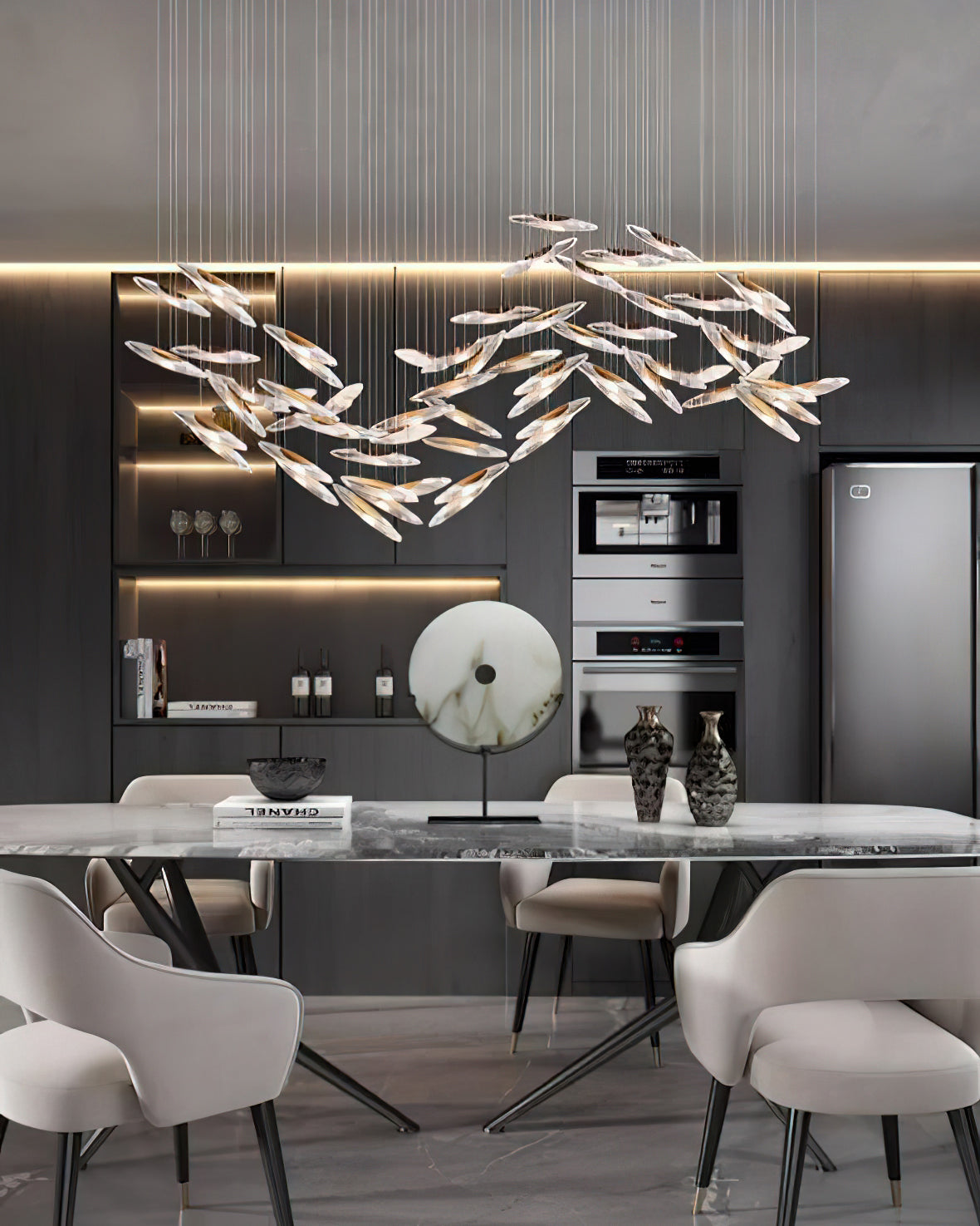 Riviko Celestial Halo Chandelier - Background Shot