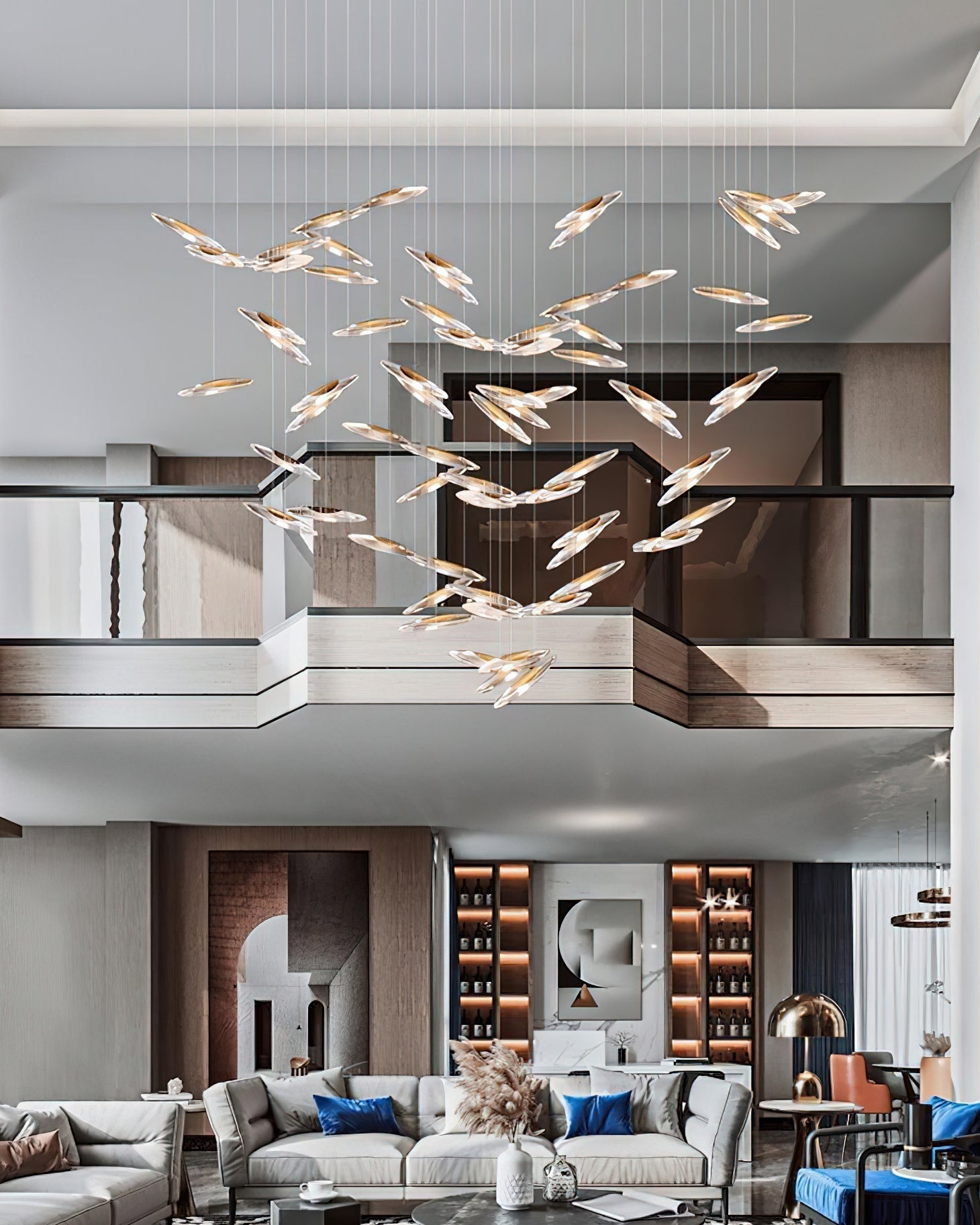 Riviko Celestial Halo Chandelier - Background Shot