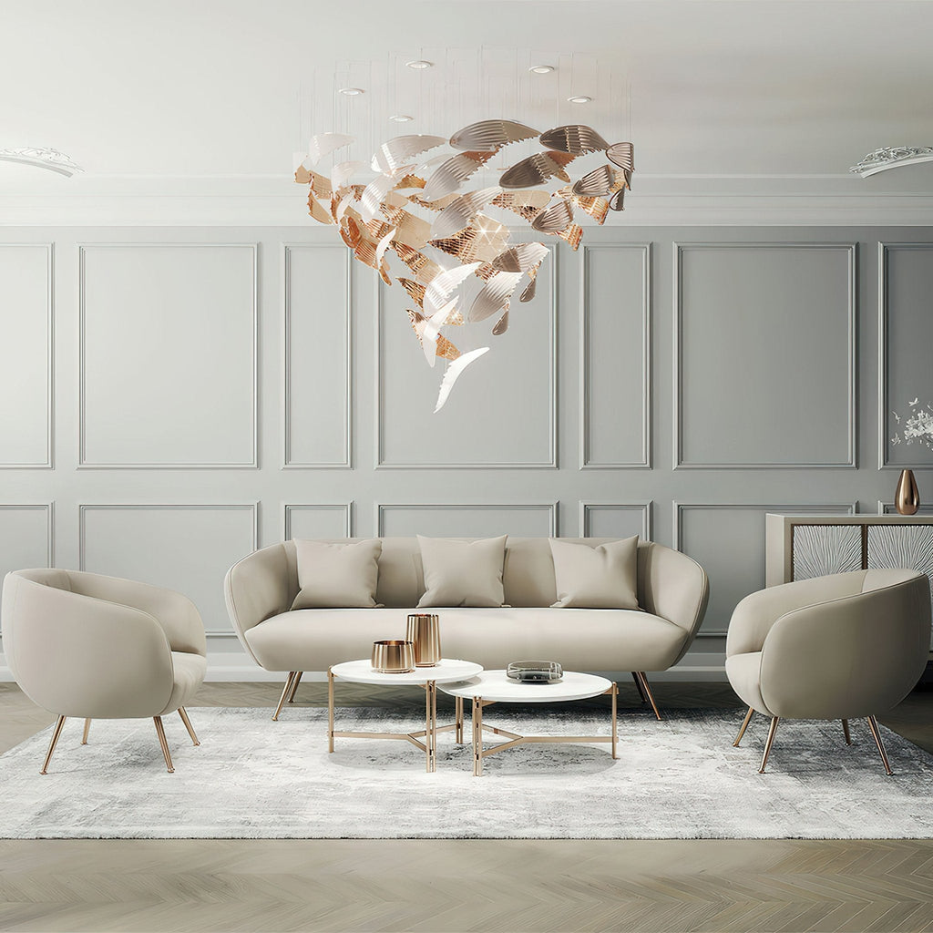 Bennett Meteor Shower Crystal Spiral Chandelier
