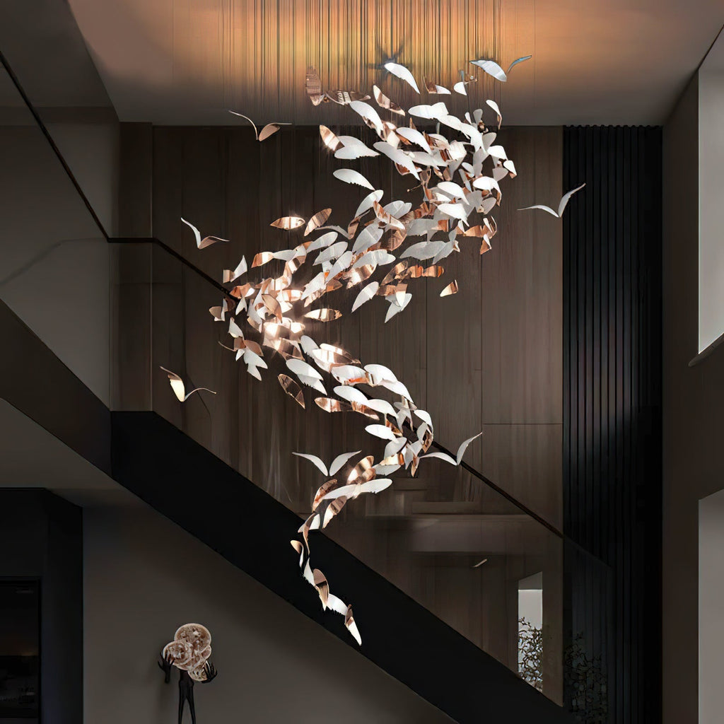 Bennett Meteor Shower Crystal Spiral Chandelier